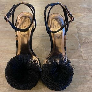 Ted Baker Black/Rose Gold Stilettos sz 5.5